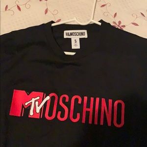 h&m moshino black tee size small brand new